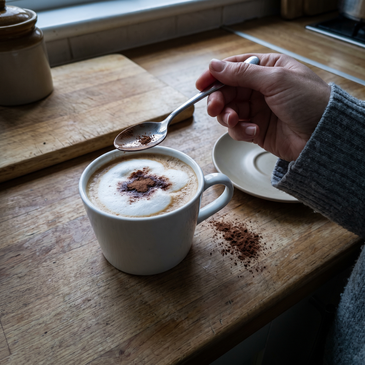 Misslungene Latte Art zu Hause